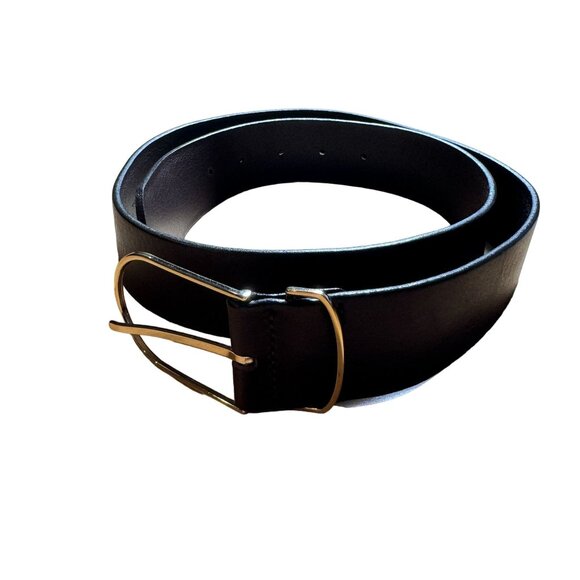 Everlane Dark Brown Leather One Sided Belt Men's Size Medium NEW - Picture 1 of 3